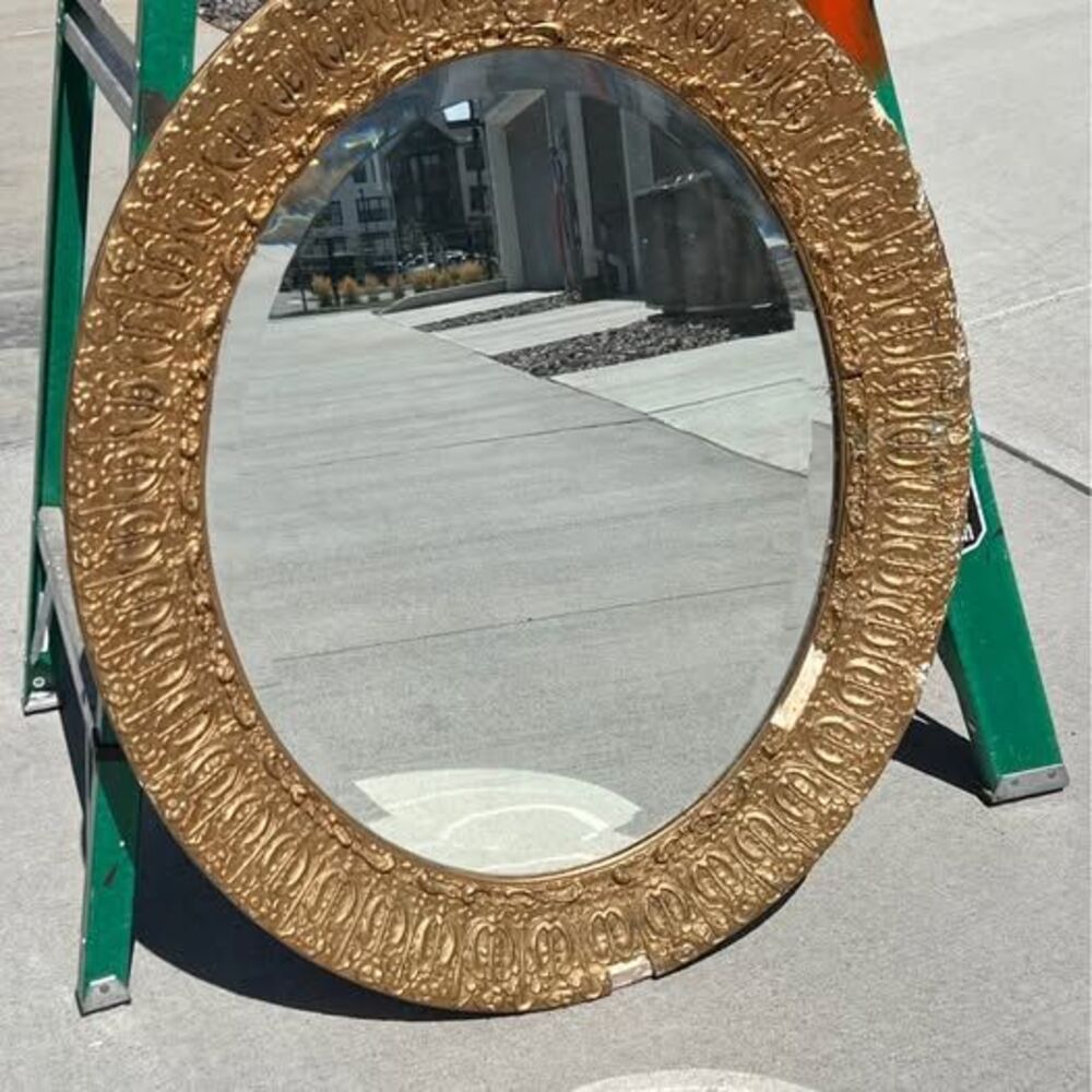Vintage Ornate Mirror Gold, 36”x30”